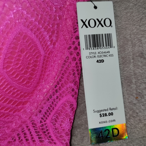 🆕 XOXO | Everyday Sexy Hot Pink Bra Size 42D Womens Pink Bra - Picture 13 of 14